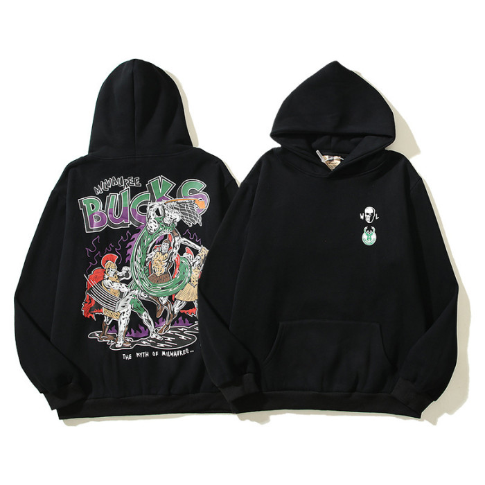 Samurai Skull Print Sweatshirt Hoodie