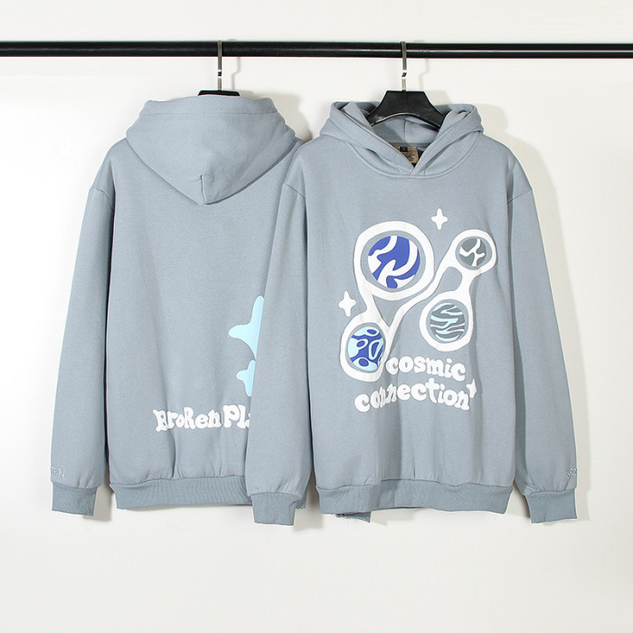 Cosmic Contact Foam Graffiti Print Sweatshirt Hoodie