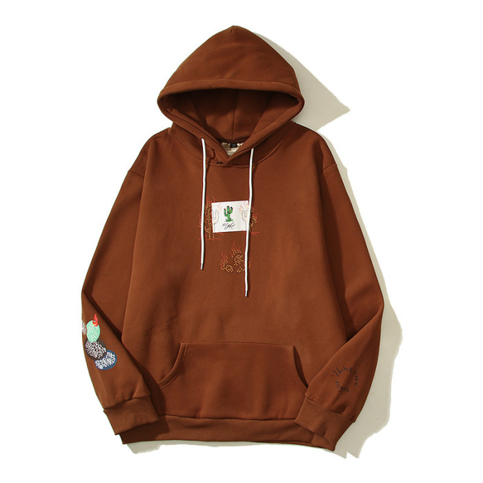 Cactus Brown Loose Casual Sweatshirt Hoodie