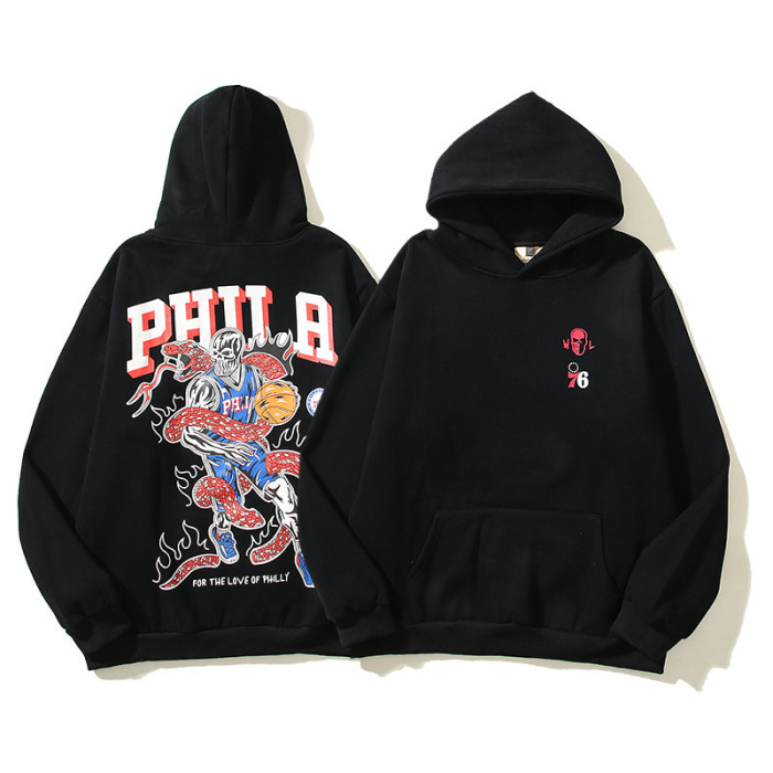 Skeleton Basketball and Snake Print Hoodie