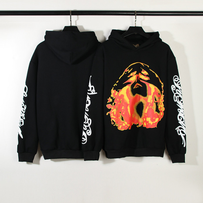 Qilin Arm Flame Inferno Print Hoodie