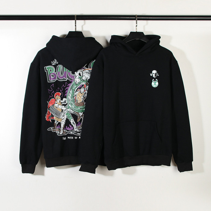 Samurai Skull Print Sweatshirt Hoodie