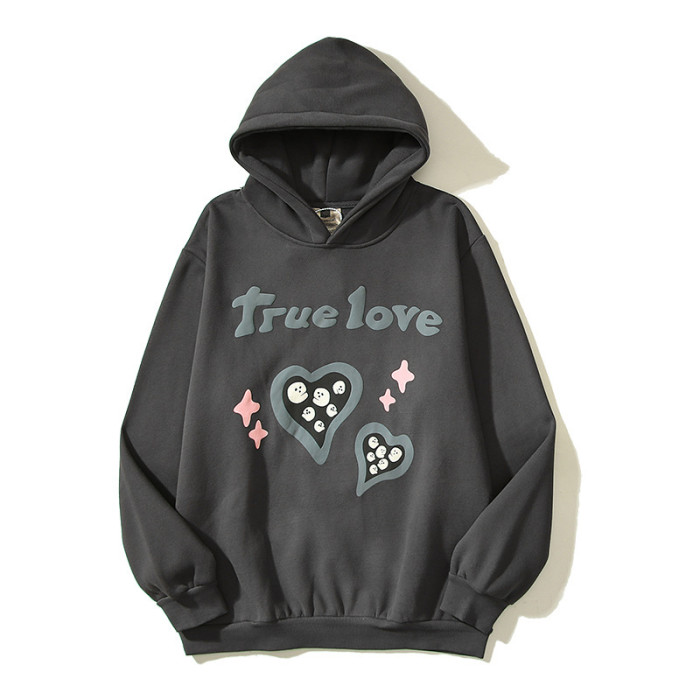 Love Foam Graffiti Letter Print Hoodie