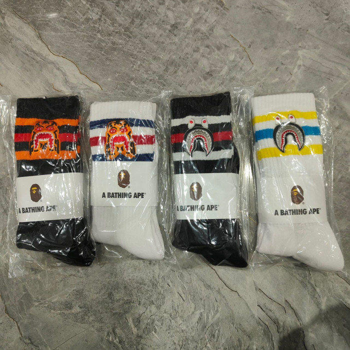 Shark's Head Cotton Socks 4 Colors