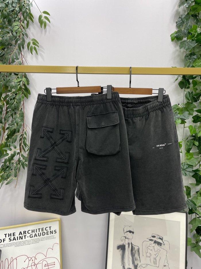1:1 quality version Embroidered applique arrow shorts