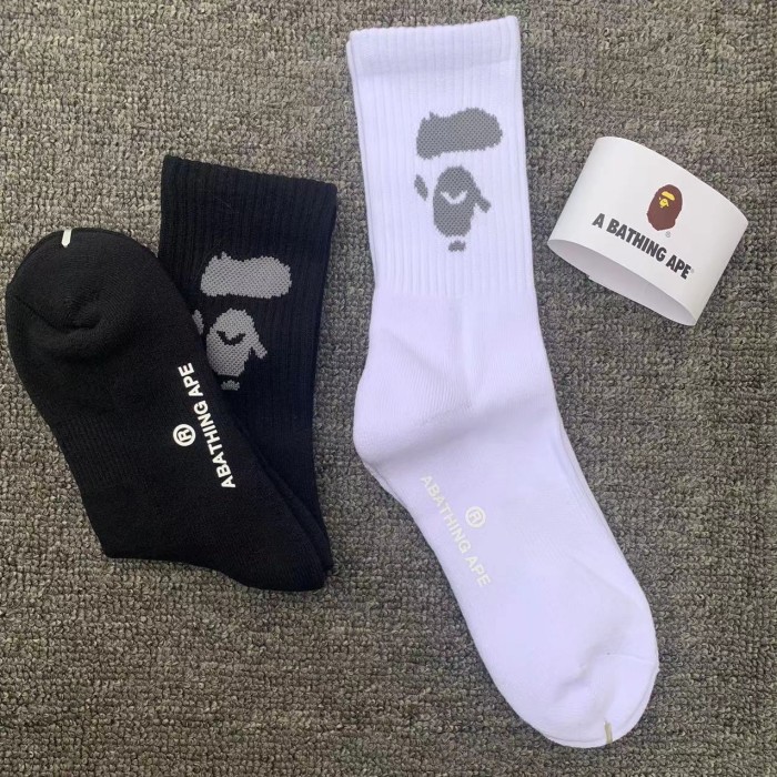 [Buy More Save More]Black and White Monkey Cotton Socks