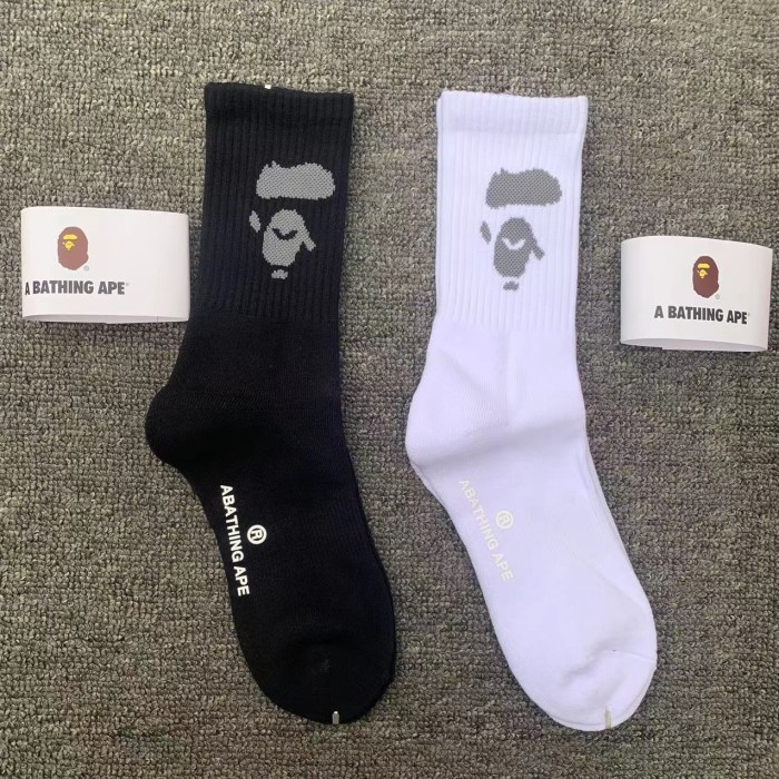[Buy More Save More]Black and White Monkey Cotton Socks