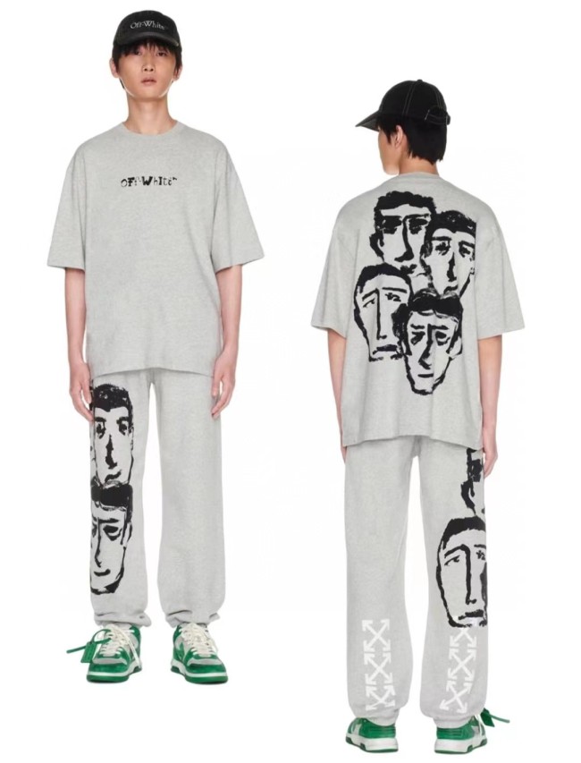 [oversized version] 1:1 quality version Back Head Sketch Print T-shirt