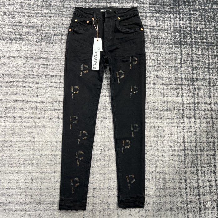1:1 quality version Monogrammed Dark Black Jeans