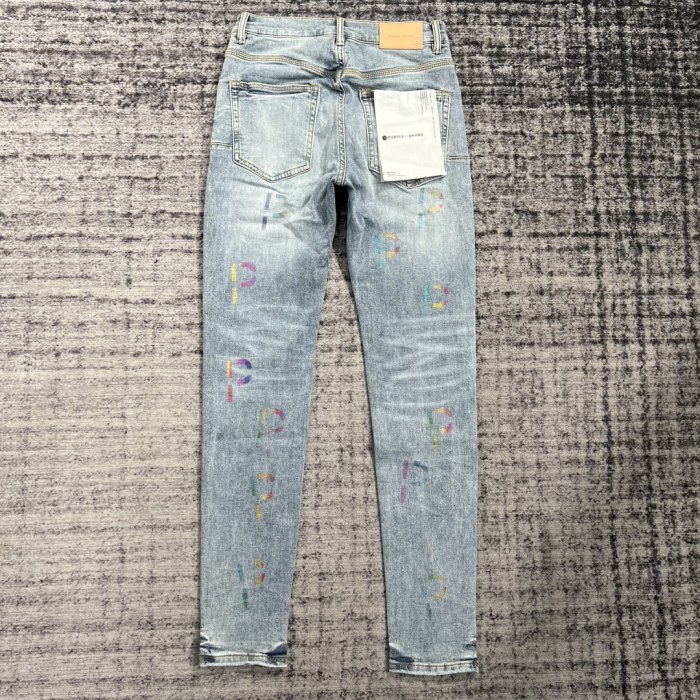 1:1 quality version Colorful Monogrammed Jeans
