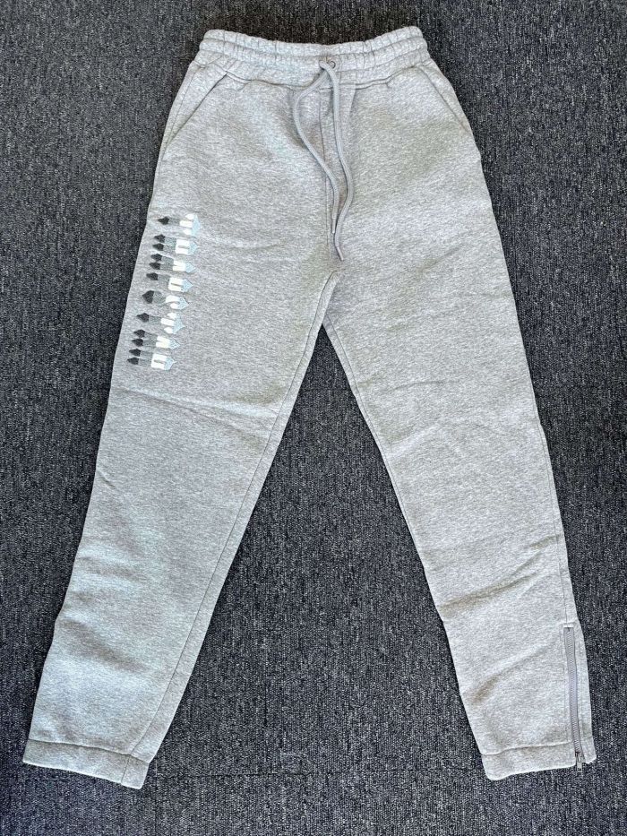 1:1 quality version Gradient Reflective Letter Embroidered Sweatpants