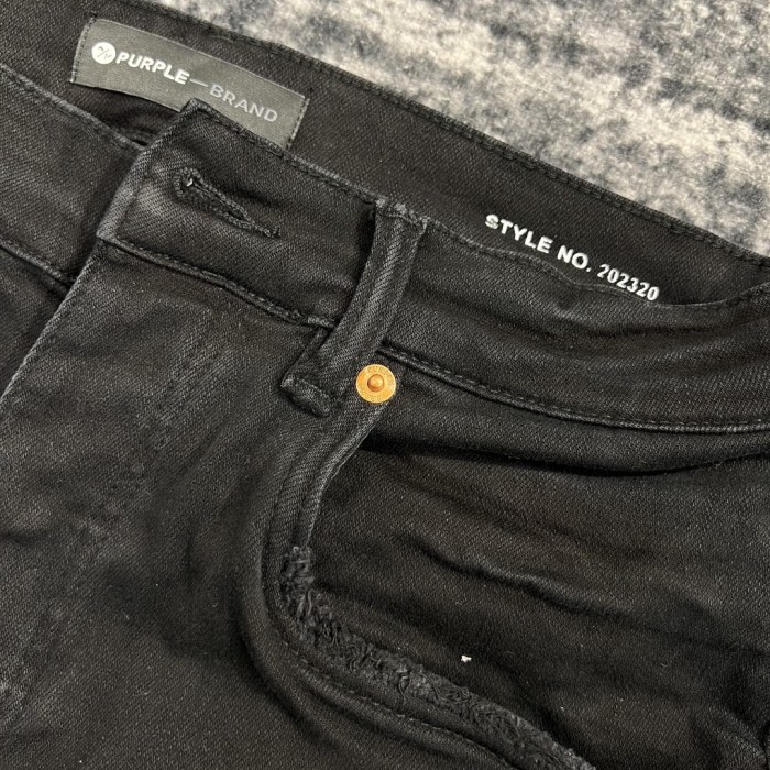 1:1 quality version Monogrammed Dark Black Jeans