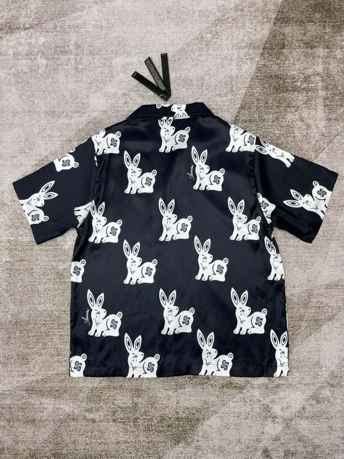 1:1 quality version Rabbit Year Limited Edition Silk Shirt