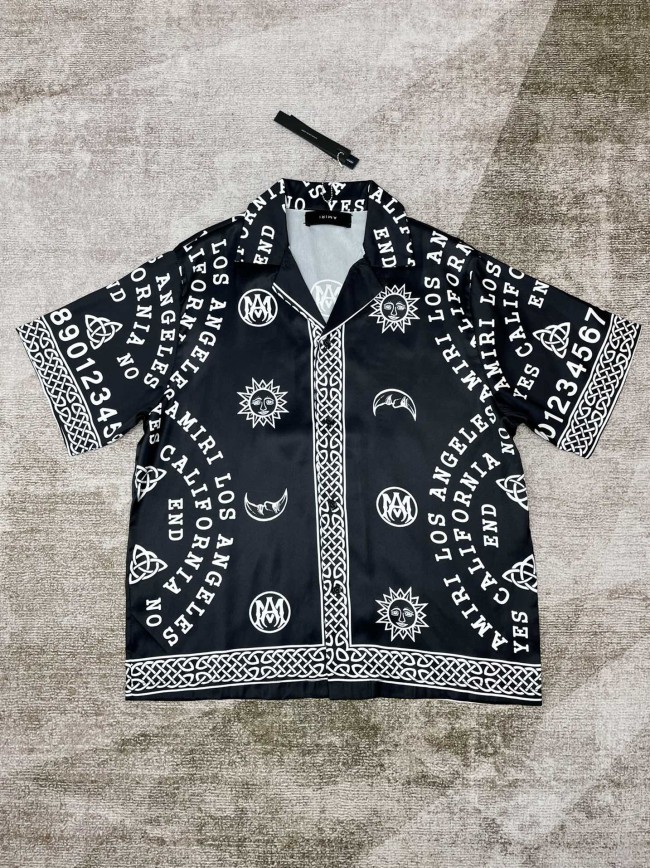 1:1 quality version New Version pattern Silk Shirt