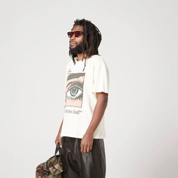 1:1 quality version Pink foil letter printing washed tee