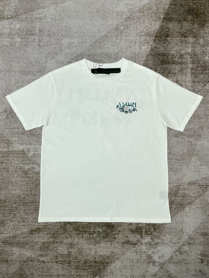 1:1 quality version New Rose Print T-shirt 2 colors