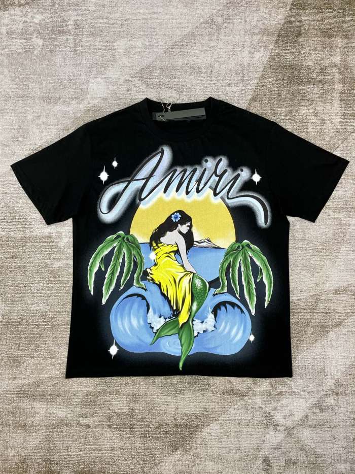 1:1 quality version New Mermaid Print T-shirt