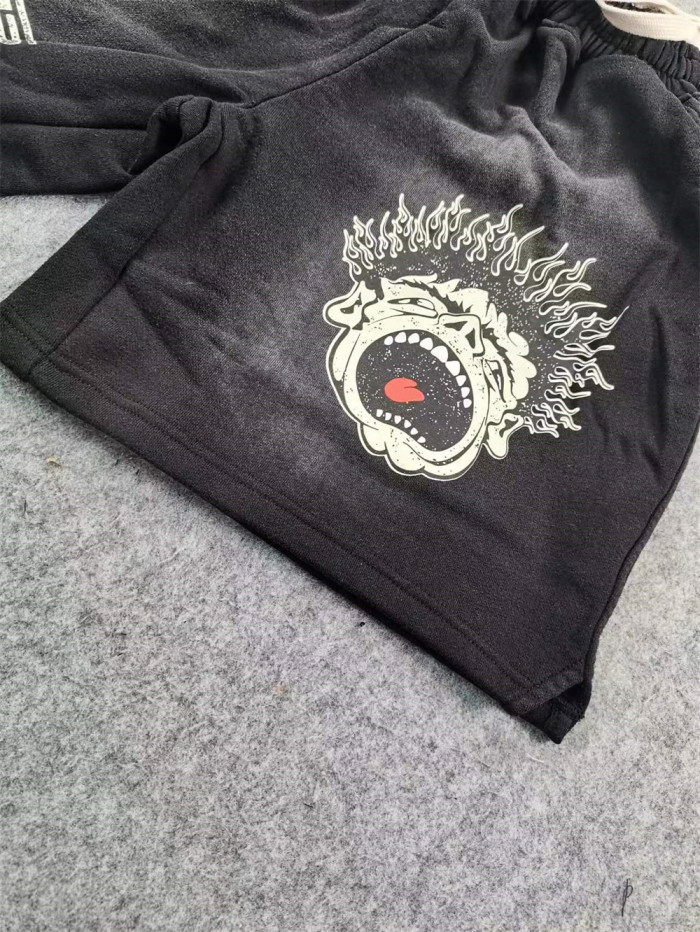 [Buy More Save More]1:1 quality version Grumpy avatar star letter print washed shorts