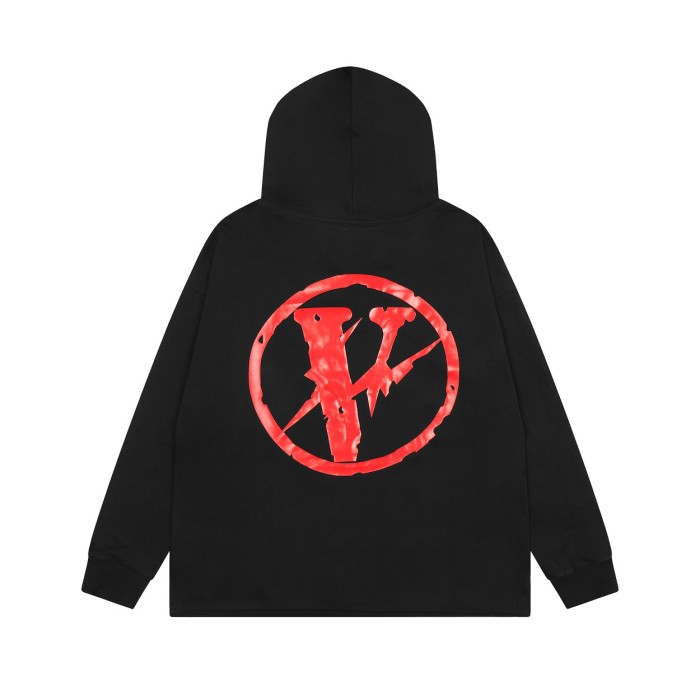 1:1 quality version  High Street Lightning V Print Hoodie 2 Colors