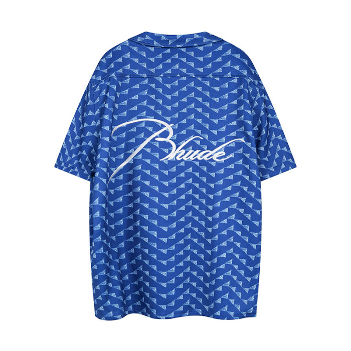 Monogram Embroidered Geometric Shirt 3 colors
