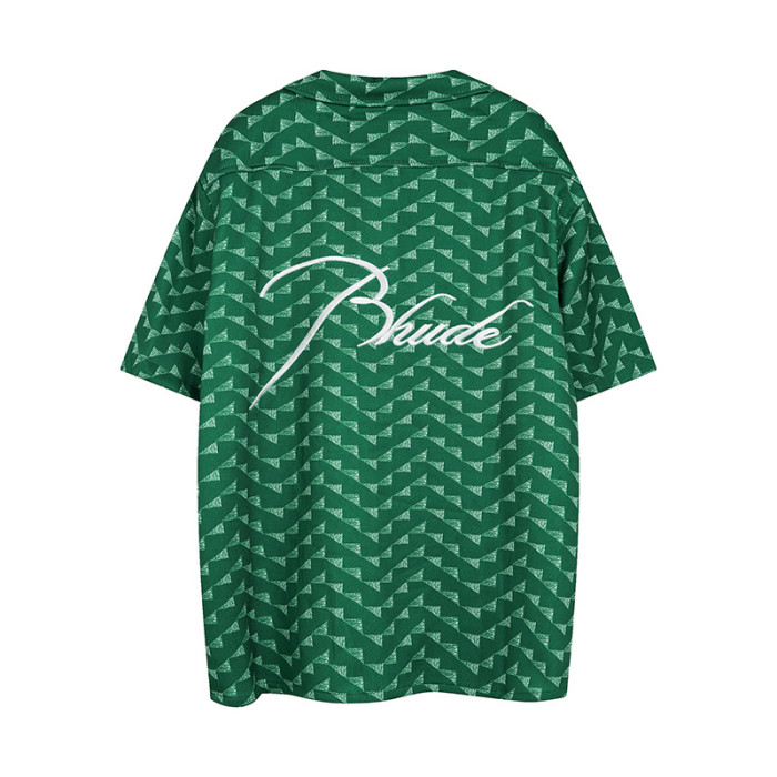 Monogram Embroidered Geometric Shirt 3 colors