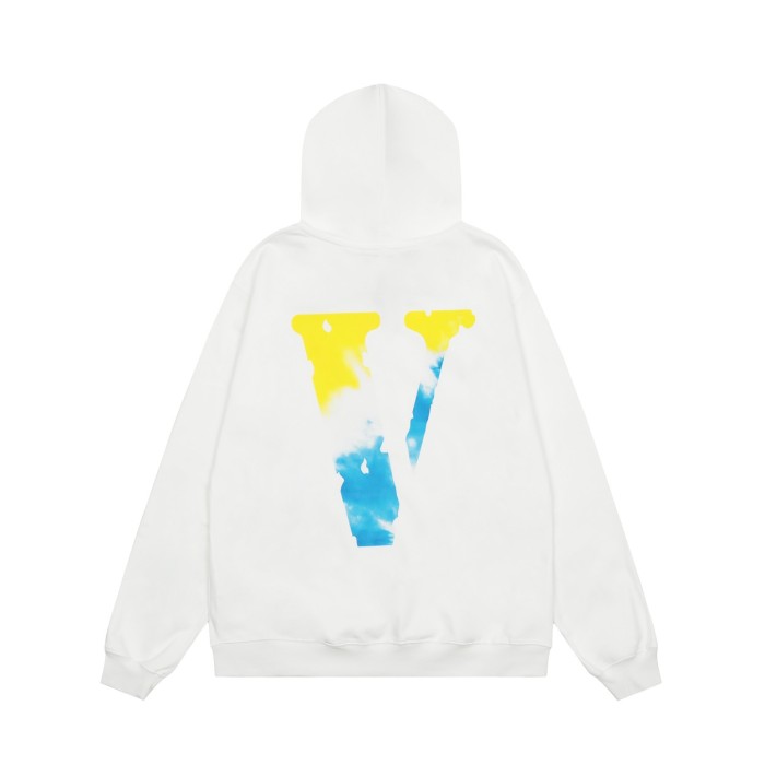 1:1 quality version Big V Blue and Yellow Tie-Dye Hoodie 2 Colors