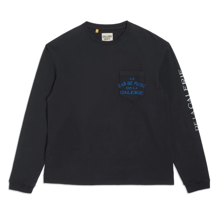 American Style Pocket Print long sleeve t-shirt