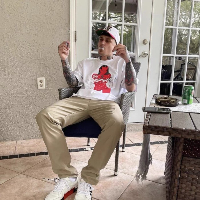1:1 quality version Red Devil Print Tee 2 Colors