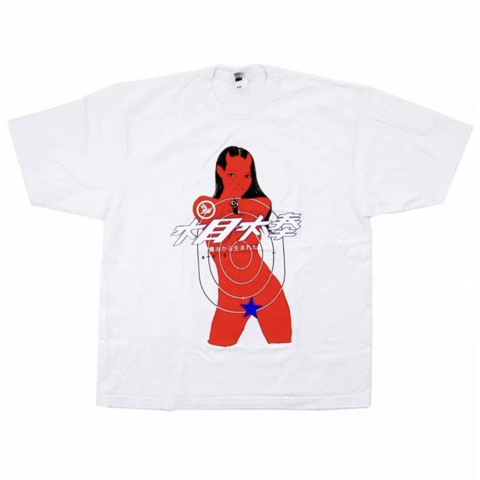 1:1 quality version Red Devil Print Tee 2 Colors