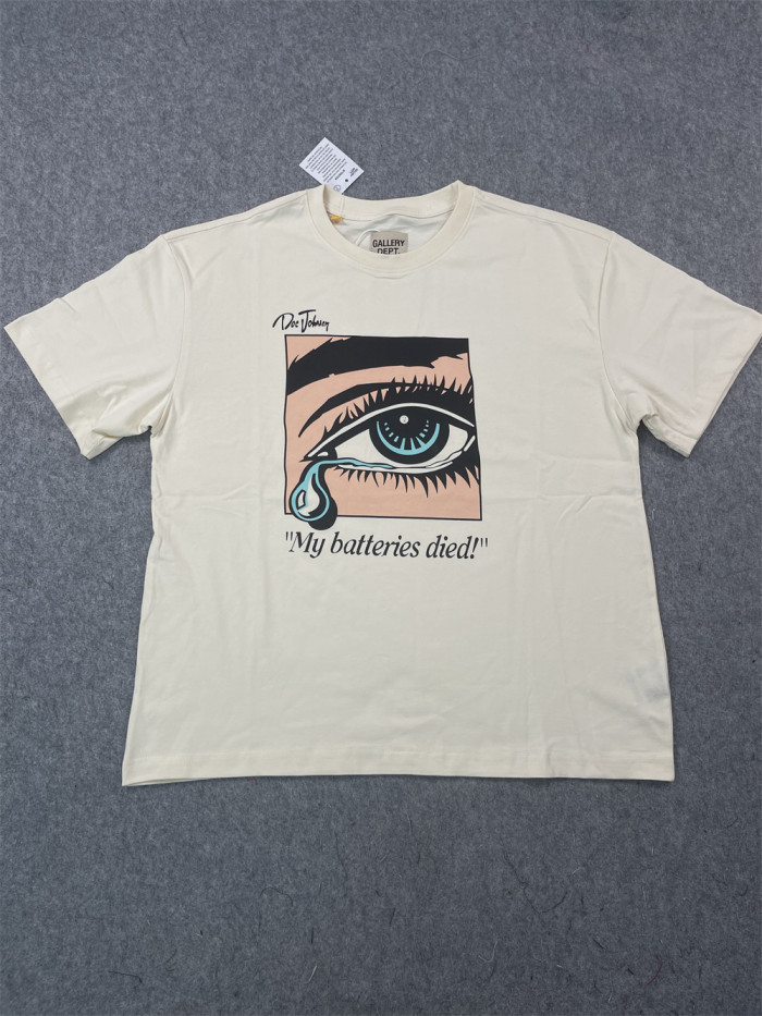 1:1 quality version Pink foil letter printing washed tee