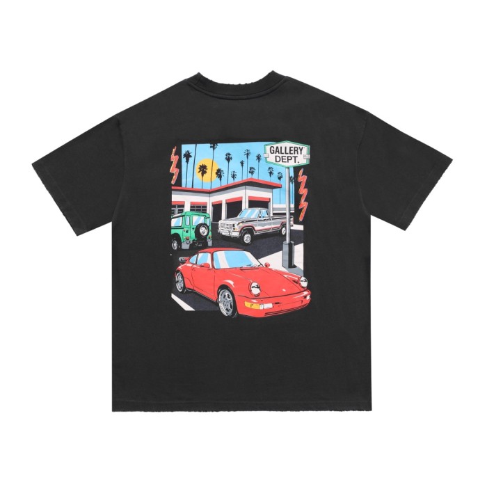 Painted Car Print T-shirt 2colors