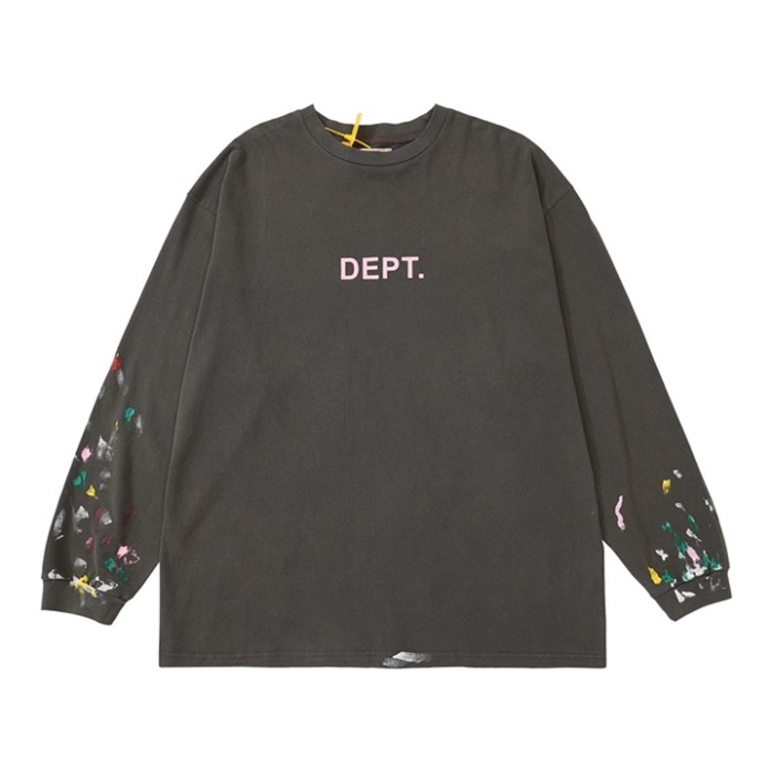 Hand-painted Ink Splash Print Long Sleeve  Tee
