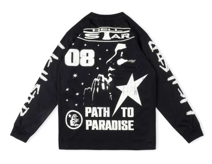 [50% Off]Front Cross Back 8 Printed Long Sleeve Tee 22742954