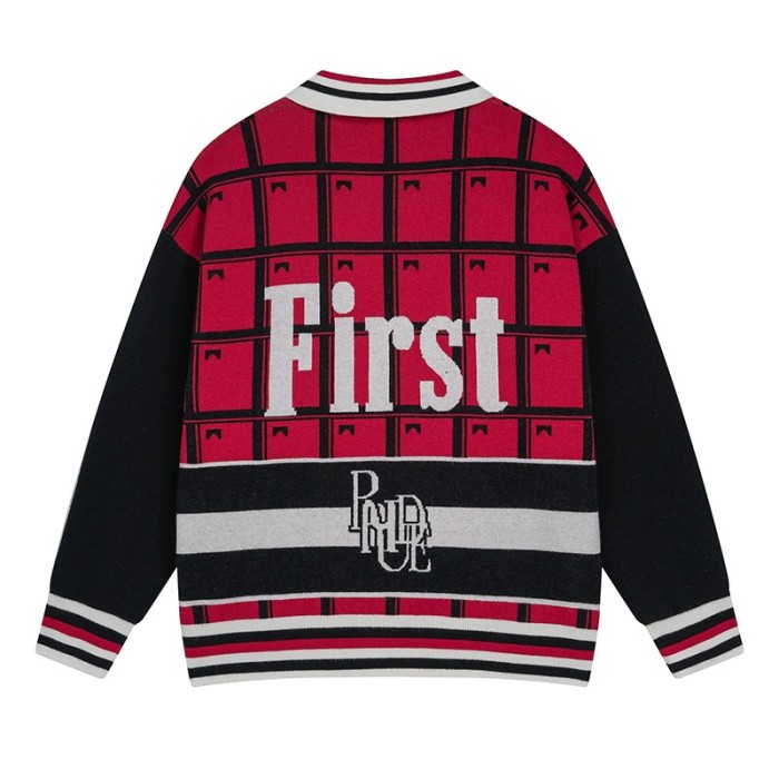 Jacquard Patchwork Pullover Knit Shirt
