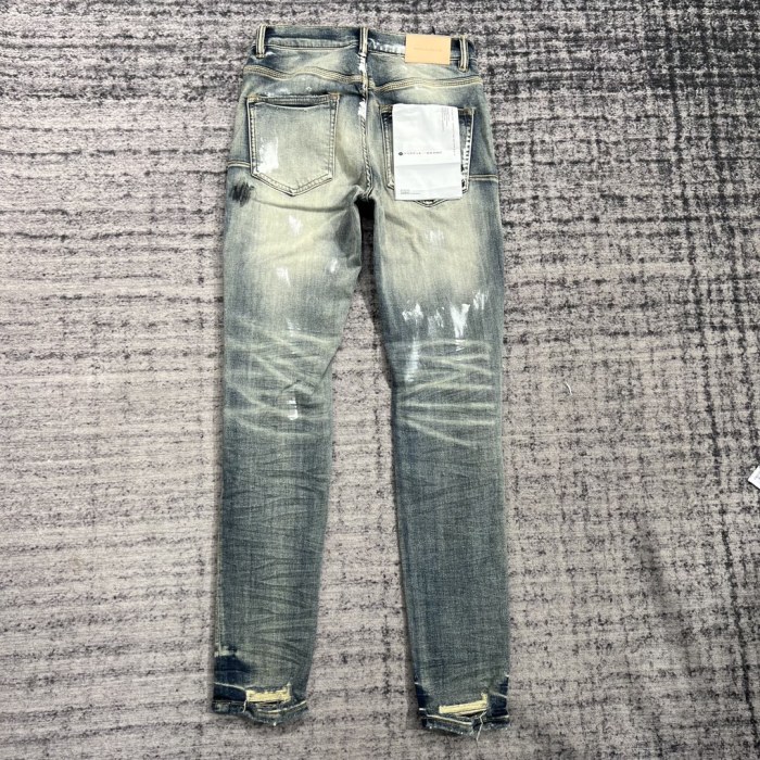 1:1 quality version Anti Old Slim Fit Black Stamped Jeans
