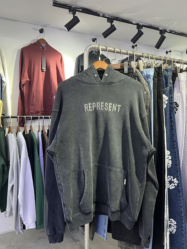 Monogrammed Washed Print Hoodie