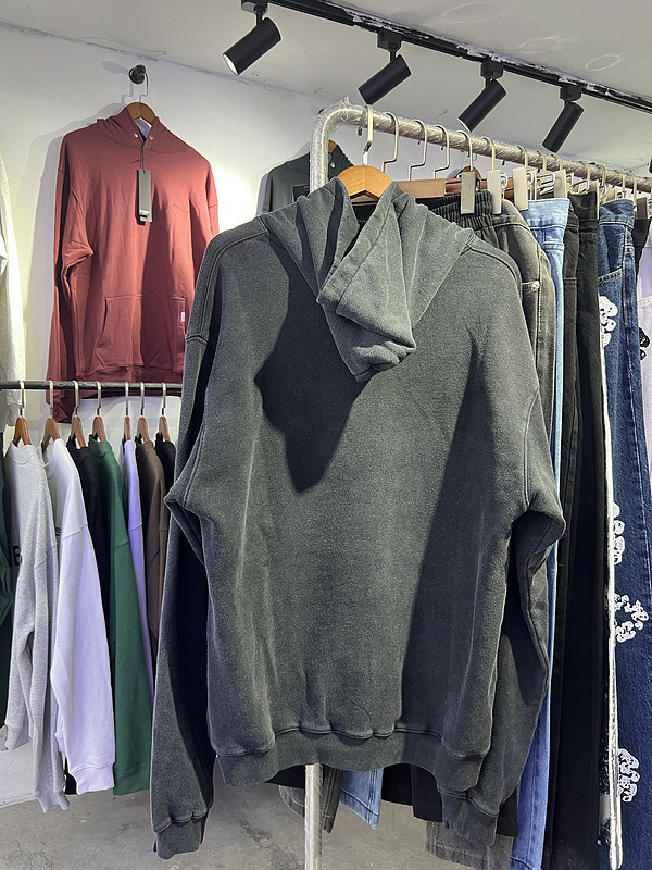 Monogrammed Washed Print Hoodie