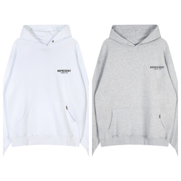 Bold white letter-printed hoodie 6 colors