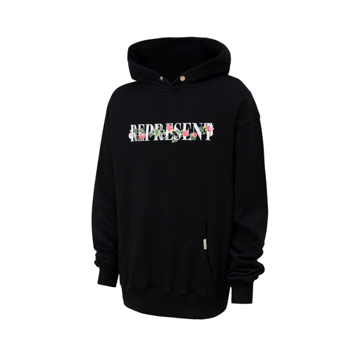 Flower & Steel Frame Printed Hoodie 2 colors