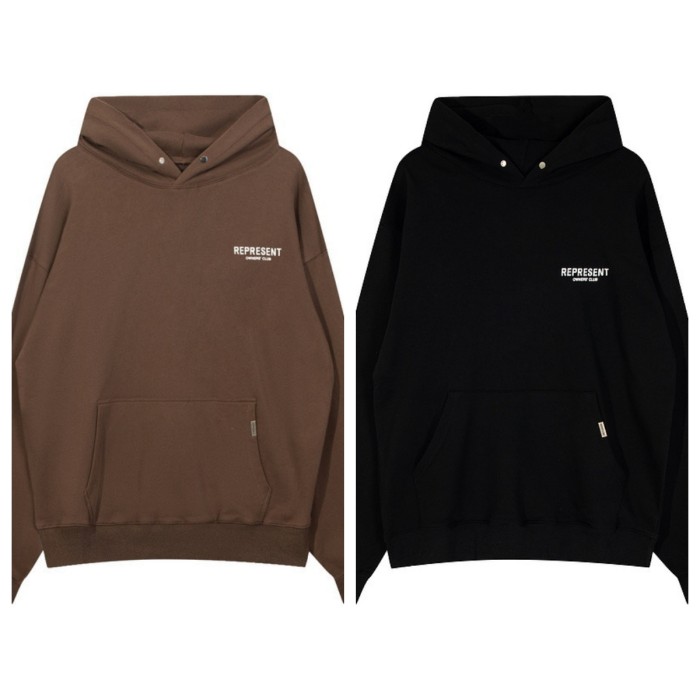 Bold white letter-printed hoodie 6 colors
