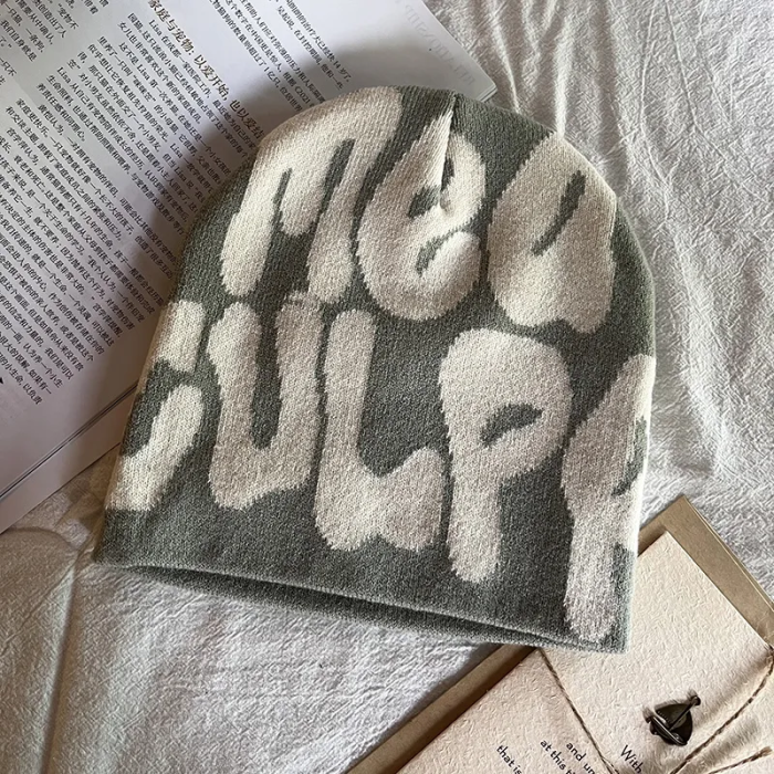 Personality fluid letter knitted hat 15 colors
