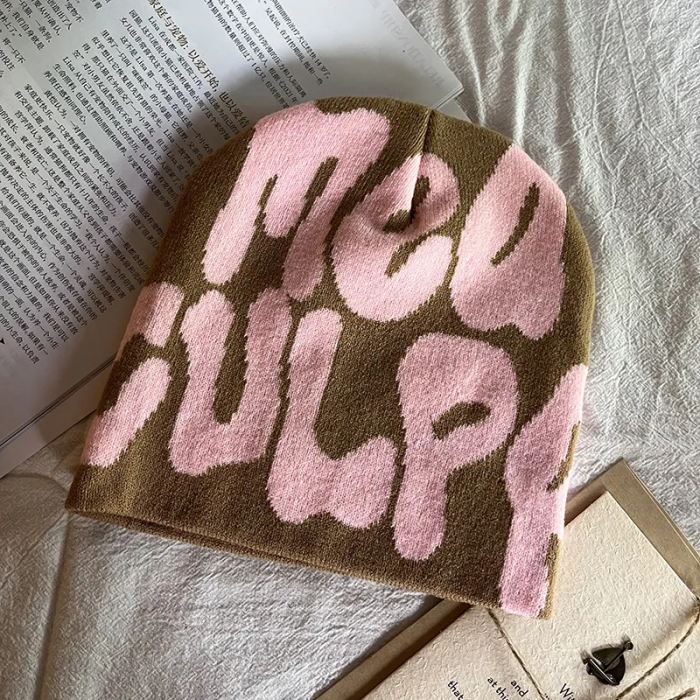 Personality fluid letter knitted hat 15 colors