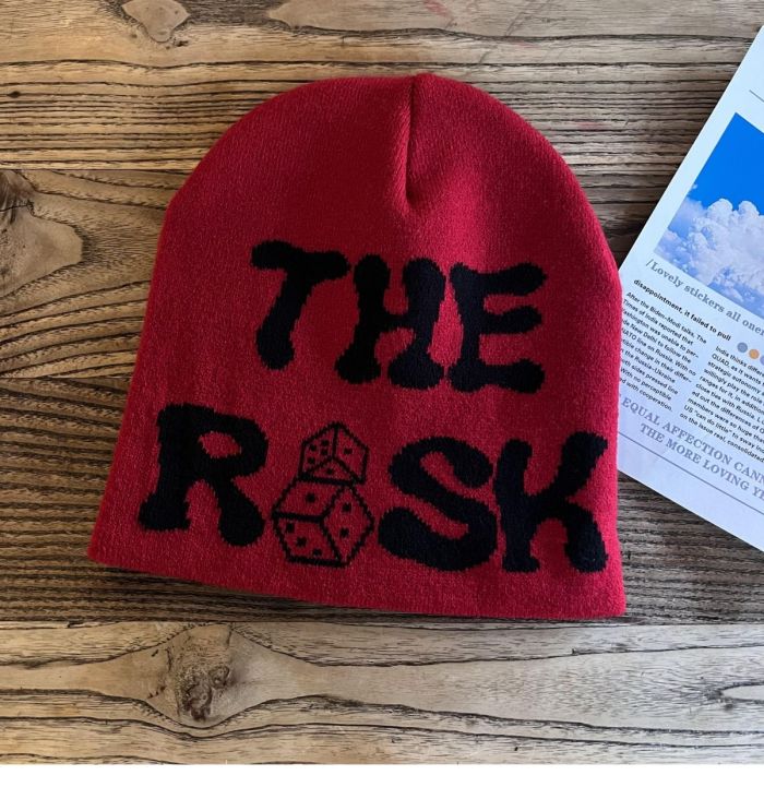 English dice knitted cold cap 8 colors