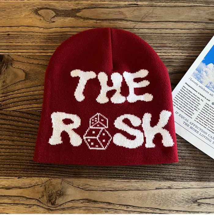 English dice knitted cold cap 8 colors
