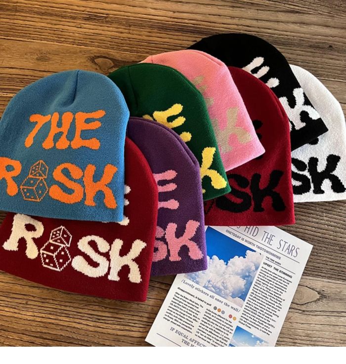 English dice knitted cold cap 8 colors