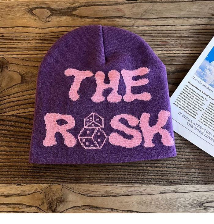 English dice knitted cold cap 8 colors