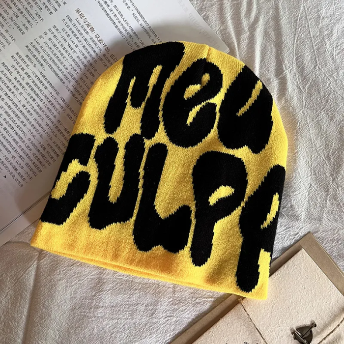 Personality fluid letter knitted hat 15 colors