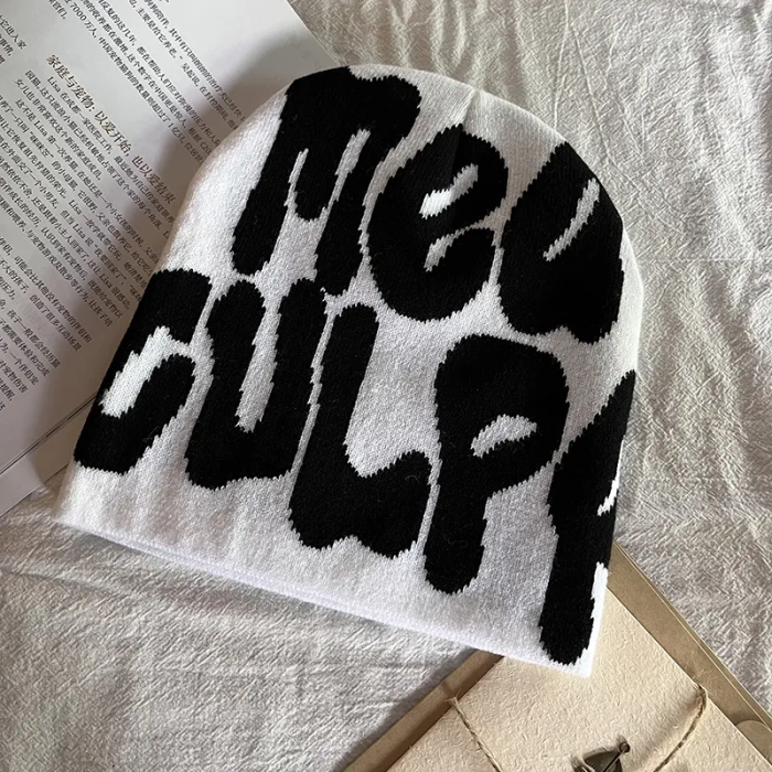 Personality fluid letter knitted hat 15 colors