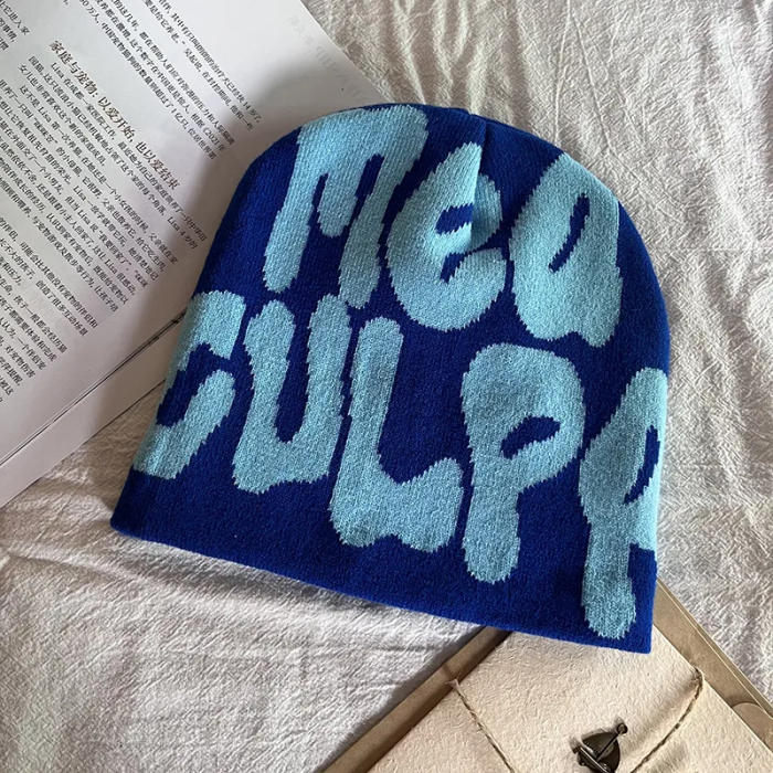 Personality fluid letter knitted hat 15 colors
