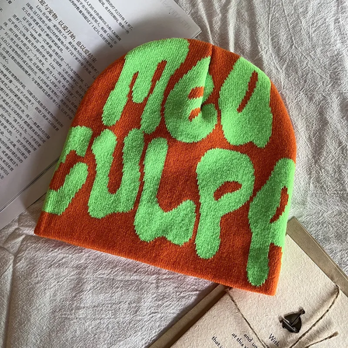 Personality fluid letter knitted hat 15 colors